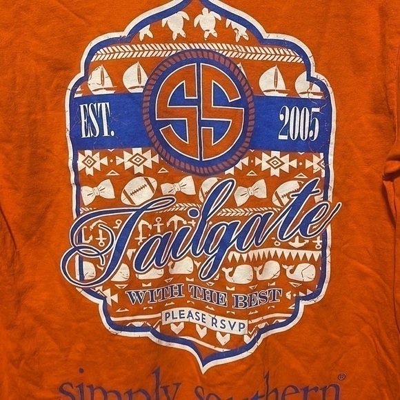 𝅺SIMPLY Southern Long Sleeve T-Shirt GameDay Collection Size Small - Picture 6 of 6